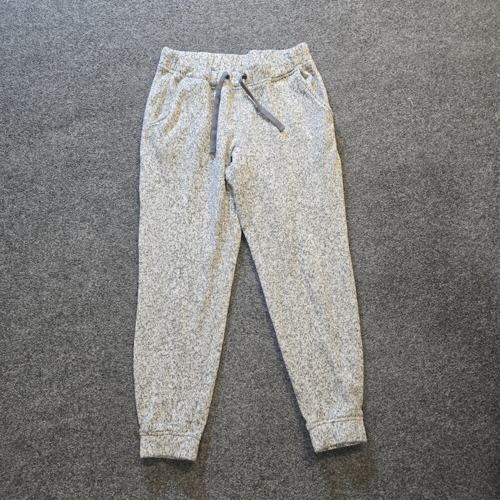 LL Bean Pants Womens Size Small Gray Knit Fleece Joggers Pull On Capsule Lounge